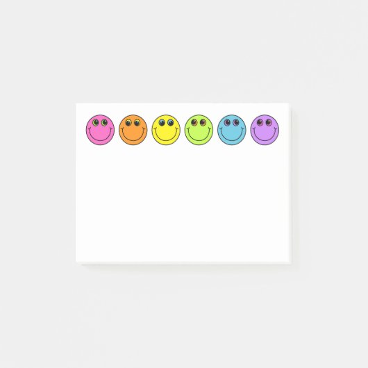 Colorful Emoji Faces Post-it® Notes (Voorkant)