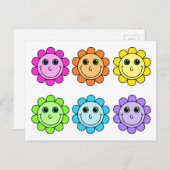 Colorful Emoji Flower Facets Briefkaart (Voorkant / Achterkant)