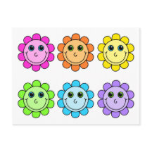 Colorful Emoji Flower Facets