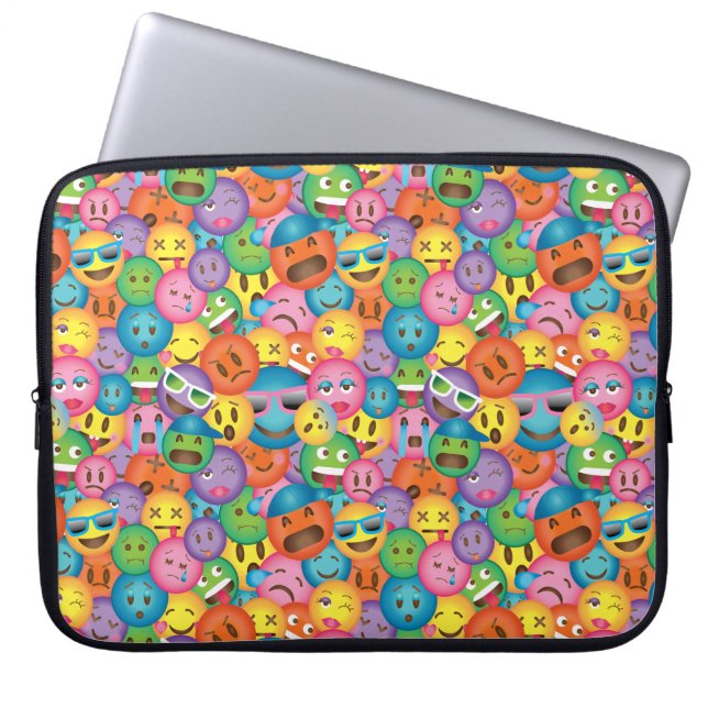 Colorful Emoji Print Sleeve (Voorkant)