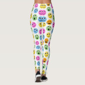 Colorful Emojis Emoticon wordt gevatterd afdrukken Leggings (Achterkant)