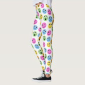 Colorful Emojis Emoticon wordt gevatterd afdrukken Leggings (Links)