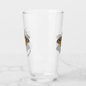 Colorful Emperor Moth Monogram Glas (Links)