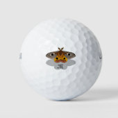 Colorful Emperor Moth Monogram Golfballen (Voorkant)