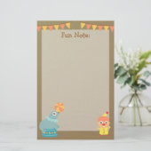 Colorful en Cute Circus Thema Briefpapier (Staand voorkant)