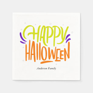 Colorful en Fun "Happy Halloween" Servet