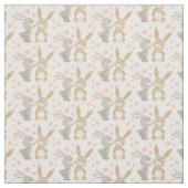 Colorful Enamored Rabbits Stof (Swatch)