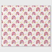 Colorful Enchanting Unicorn Cadeaupapier (Vlak)
