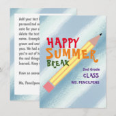 Colorful End School Year Teacher Note Cards (Voorkant / Achterkant)