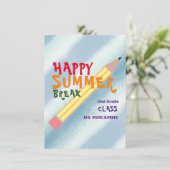 Colorful End School Year Teacher Note Cards (Staand voorkant)