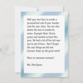 Colorful End School Year Teacher Note Cards (Achterkant)