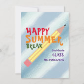 Colorful End School Year Teacher Note Cards (Voorkant)