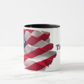 Colorful energy wave american flag  mok (Midden)