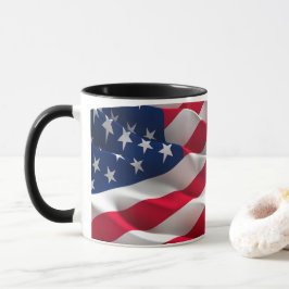 Colorful energy wave american flag  mok