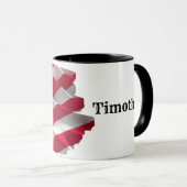 Colorful energy wave american flag mok (Voorkant rechts)