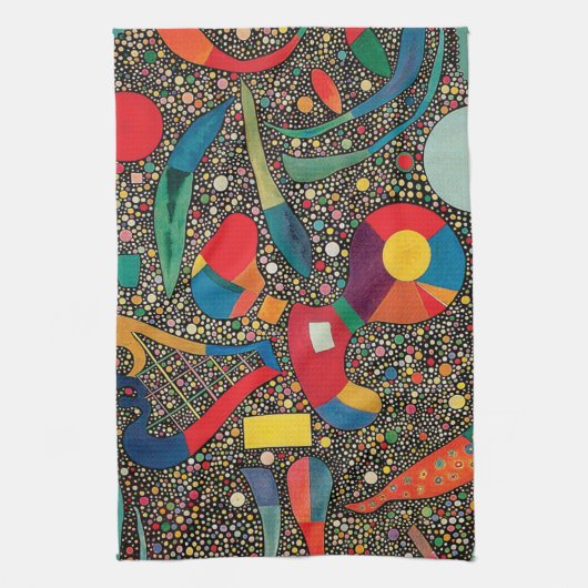 Colorful Ensemble van Wassily Kandinsky Theedoek (Verticaal)