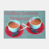 Colorful Espresso Cups Saucer Photo Template Deurmat (Voorkant)