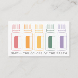 Colorful Essential Oil Botles Visitekaartje