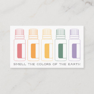 Colorful Essential Oil Botles Visitekaartje