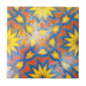 Colorful Ethnic Bohemian Talavera Medallion Tegeltje (Voorkant)