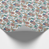 Colorful Ethnic Floral Paisley Pattern Cadeaupapier (Hoek)