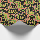 Colorful Ethnic Ikat Pattern on Black Cadeaupapier (Hoek)