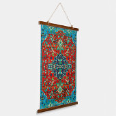 Colorful Ethnic Rug Design Hangend Wandkleed (Gebogen)