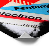 COLORFUL ETIKETTEN GRUNGE GRORDER POSTER (Hoek)