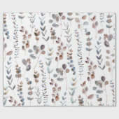 Colorful Eucalyptus Waterverf Cadeaupapier (Vlak)