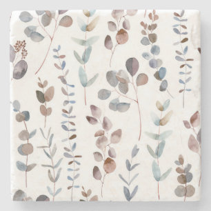 Colorful Eucalyptus Waterverf   Stenen Onderzetter