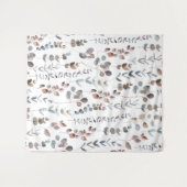 Colorful Eucalyptus Waterverf   Wandkleed (Voorkant (horizontaal))