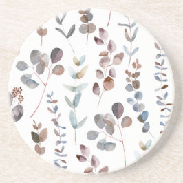 Colorful Eucalyptus Waterverf Zandsteen Onderzetter