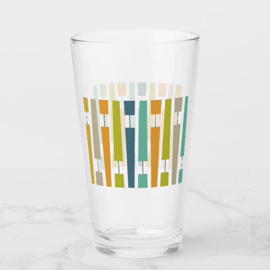 Colorful Exclamation Points Geometric Meid-eeuwse Glas (Voorkant)