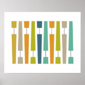 Colorful Exclamation Points Geometric Mid Century Poster (Voorkant)