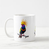Colorful Exotic Bird Art – Vibrant Fantasy Wildlif Koffiemok (Links)