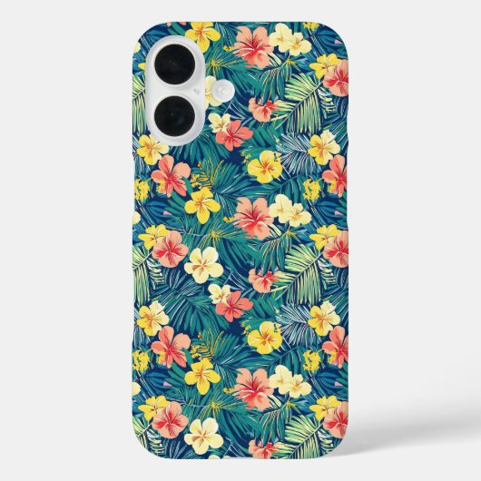 Colorful Exotic Flowers Patroon Case-Mate iPhone Case (Achterkant)