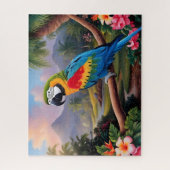 Colorful Exotic Parrot Bird on the Branch  Legpuzzel (Verticaal)