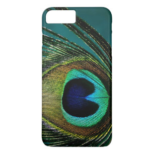 Colorful Exotic Peacock Feather Moderne Photograph iPhone 8/7 Plus Hoesje