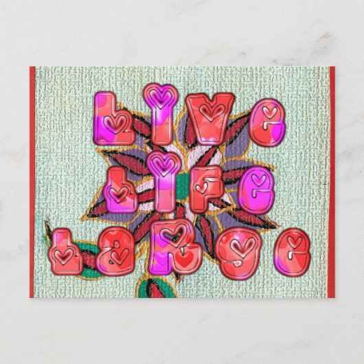 Colorful Experience Life Floral patroonontwerp kun Briefkaart (Voorkant)