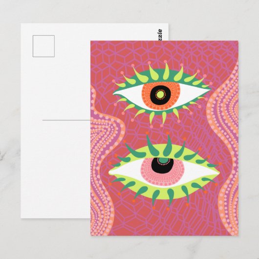 Colorful Eyes Briefkaart (Voorkant / Achterkant)
