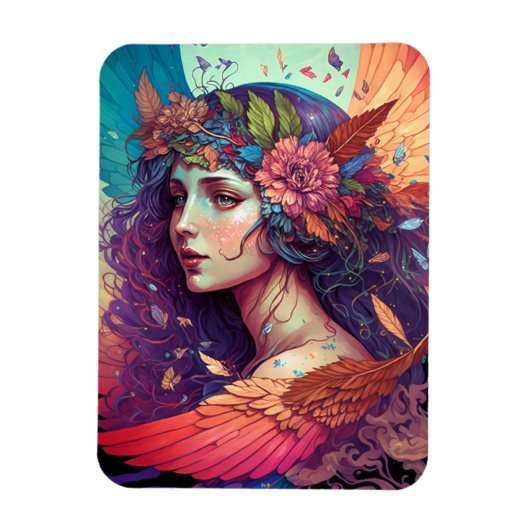 Colorful Fairy Angel Wings Fantasy Art Magneet (Verticaal)