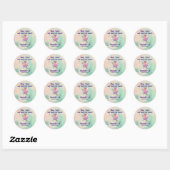Colorful Fairy Birthday Ronde Sticker (Vel)