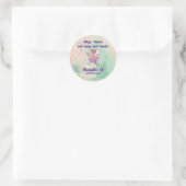 Colorful Fairy Birthday Ronde Sticker (Tas)