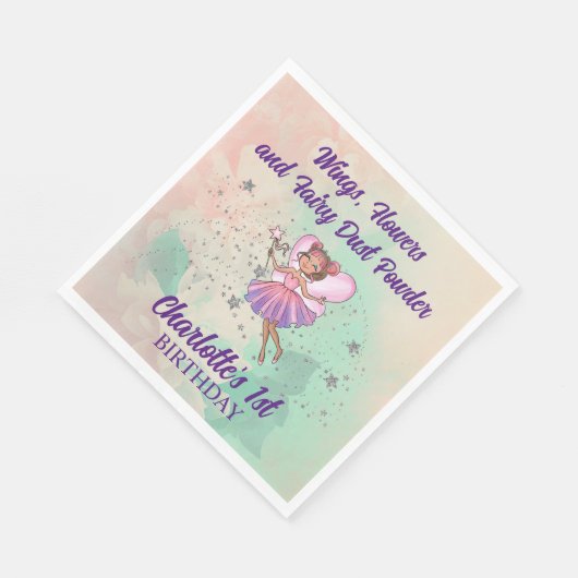 Colorful Fairy Birthday Servet (Hoek)