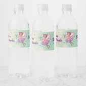 Colorful Fairy Birthday Waterfles Etiket (Flessen)