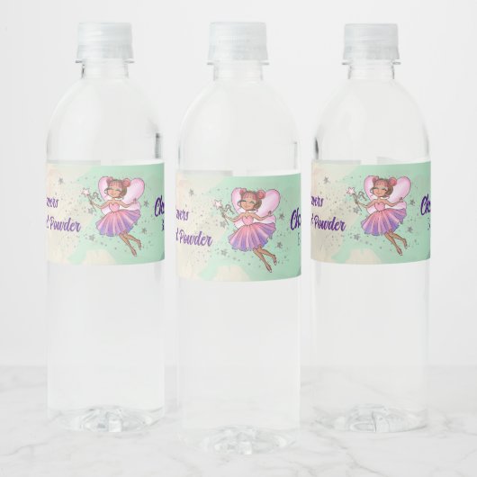 Colorful Fairy Birthday Waterfles Etiket (Flessen)