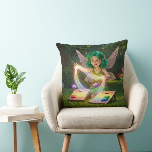 Colorful Fairy Bridal Shower  Kussen (Stoel)