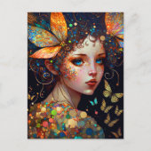 Colorful Fairy Butterflies Fantasy Art Briefkaart (Voorkant)