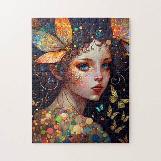 Colorful Fairy Butterflies Fantasy Art Legpuzzel (Verticaal)