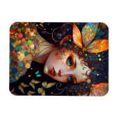 Colorful Fairy Butterflies Fantasy Art Magneet (Horizontaal)